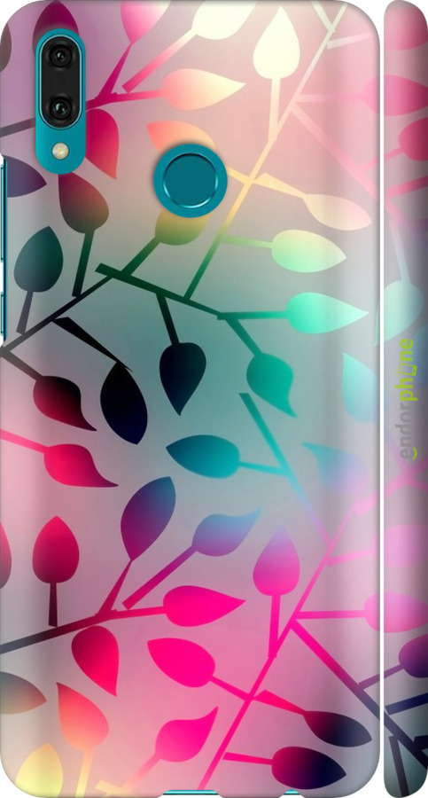 

3D пластиковий матовий чохол "Листя" для Huawei Y9 2019