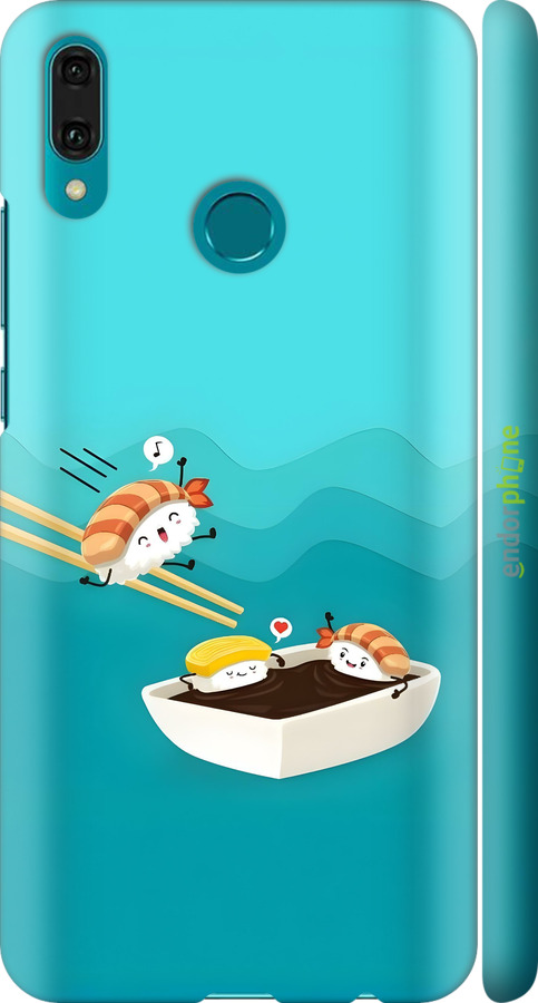 3D пластиковий матовий чехол Суші для Huawei Y9 2019 - 6354m-1602 изображение 