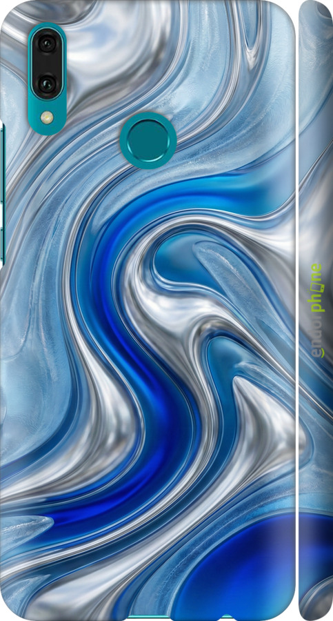 3D пластиковый матовый чехол Liquid Chrome для Huawei Y9 2019 - 6781m-1602 изображение 