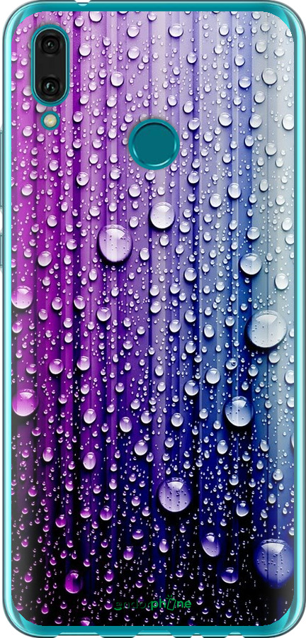 

Силіконовий чохол "Краплини води" для Huawei Y9 2019, Синій