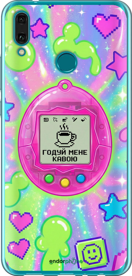 Силиконовый чехол Y2K Aesthetic Retro Pet: Годуй мене кавою для Huawei Y9 2019 - 6784u-1602 изображение 
