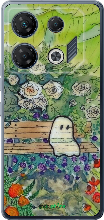 Силиконовый чехол Грустное привидение для Infinix GT 10 pro - 6403u-3172 изображение 