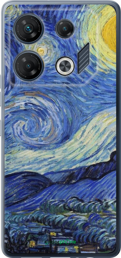 Силіконовий чехол «Зоряна ніч» Вінсента Ван Гога для Infinix GT 10 pro - 6433u-3172 изображение 