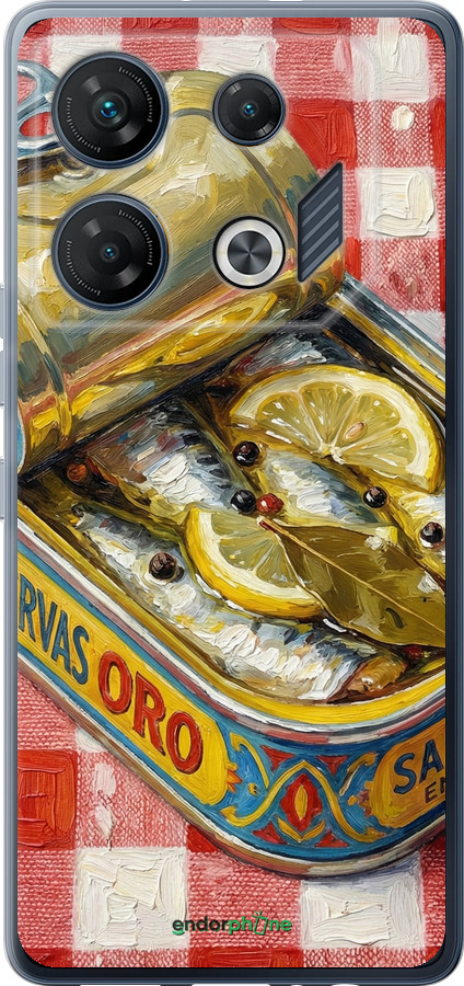 Силиконовый чехол Vintage Sardine Tin Phone для Infinix GT 10 pro - 6772u-3172 изображение 