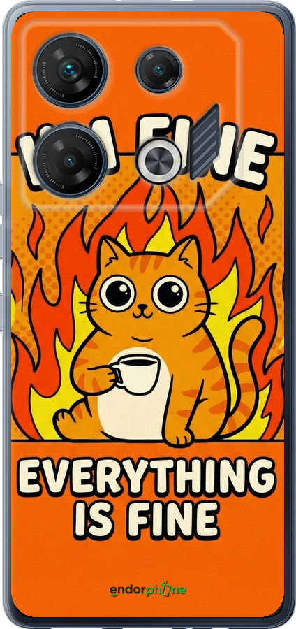 Силиконовый чехол Funny Cat для Infinix GT 10 pro - 6786u-3172 изображение 