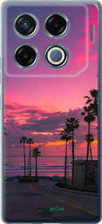 Силиконовый чехол Пальмы для Infinix GT 20 Pro - 5873u-3735 изображение 
