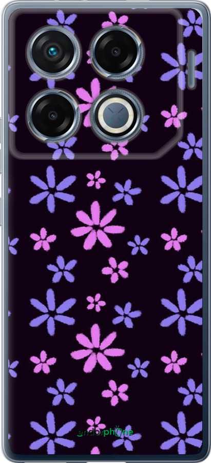 Силіконовий чехол з квітами для Infinix GT 20 Pro - 6258u-3735 изображение 