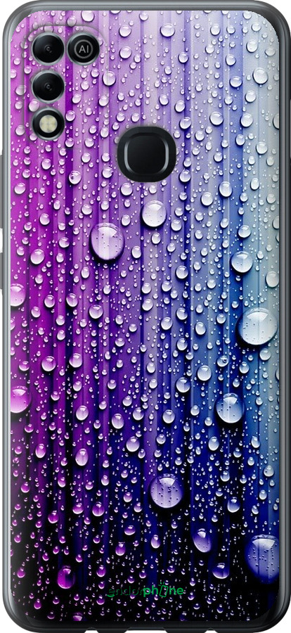 

Силіконовий чохол "Краплини води" для Infinix Hot 11 Play, Синій