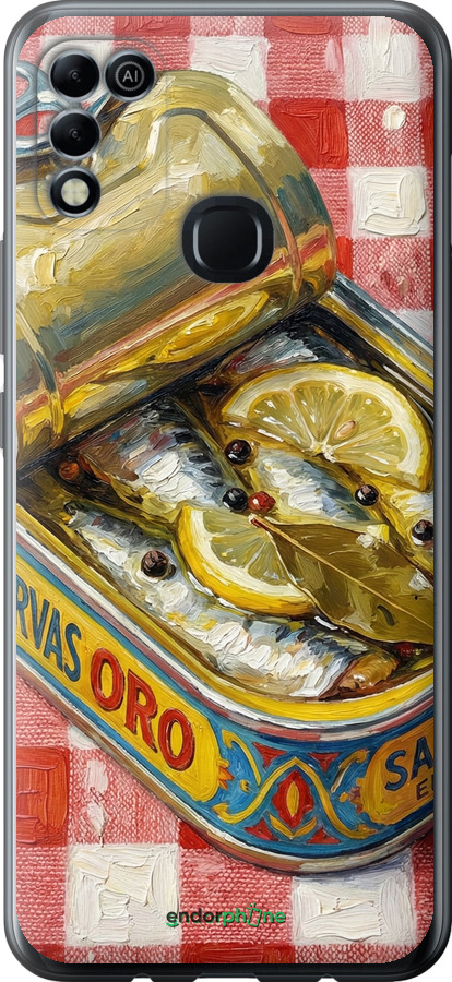 Силиконовый чехол Vintage Sardine Tin Phone для Infinix Hot 11 Play - 6772u-2756 изображение 