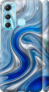 3D пластиковый матовый чехол Liquid Chrome для Infinix Hot 11 - 6781m-2762 изображение 