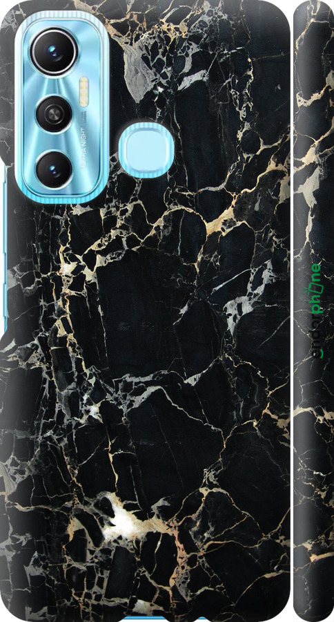

Custodia in Plastica 3D opaca Marmo nero" for Infinix Hot 11"