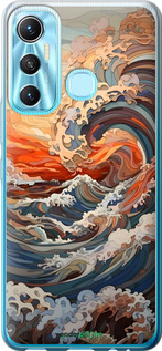 Силіконовий чехол Арт хвилі для Infinix Hot 11 - 6324u-2762 изображение 