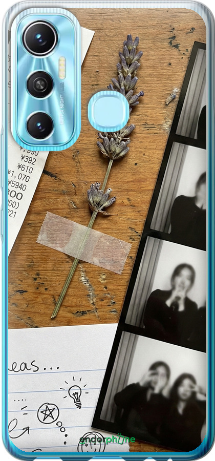 Силиконовый чехол Aesthetic Scrapbook Collage для Infinix Hot 11 - 6773u-2762 изображение 