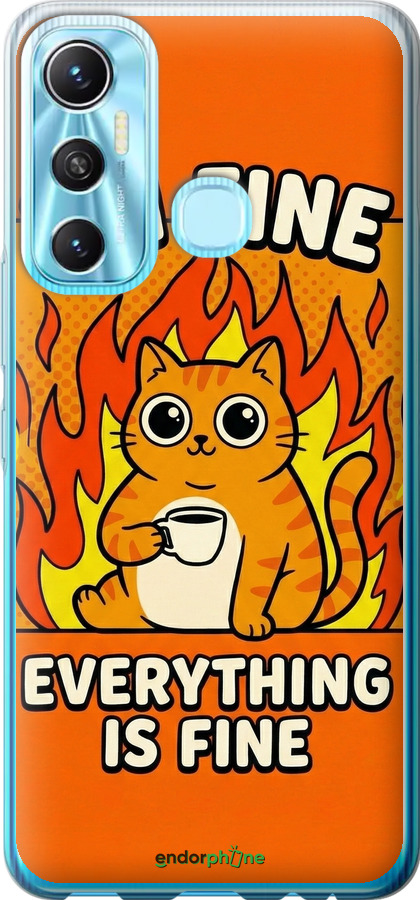 Силиконовый чехол Funny Cat для Infinix Hot 11 - 6786u-2762 изображение 