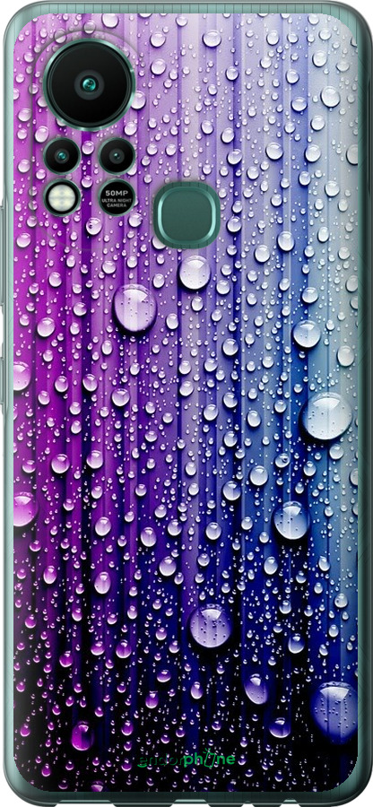 

Силіконовий чохол "Краплини води" для Infinix Hot 11S, Синій