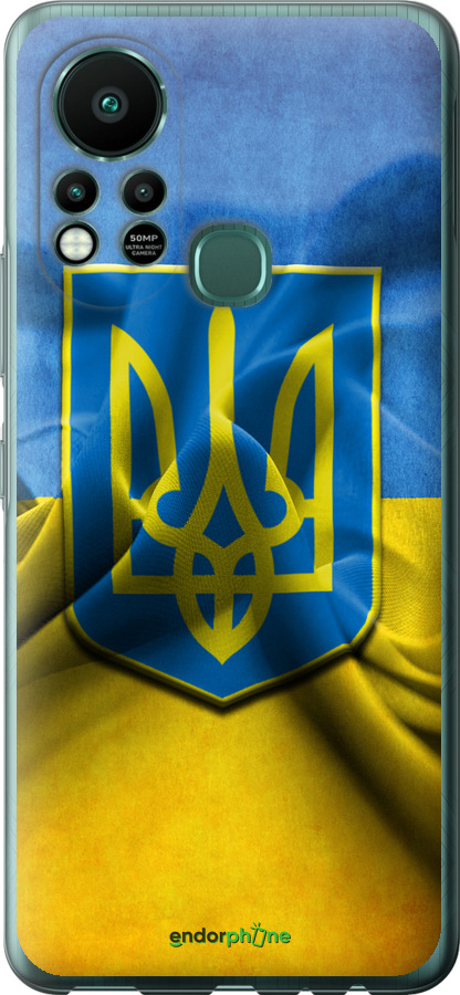 

Силіконовий чохол "Прапор та герб України" для Infinix Hot 11S, Блакитний