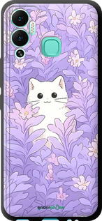 TPU чехол Котик в цветах для Infinix Hot 12 Play - 6390b-2759 изображение 