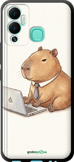 TPU чехол Funny Capybara CEO Working для Infinix Hot 12 Play - 6777b-2759 изображение 