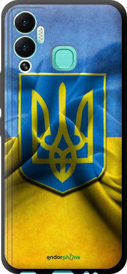 

TPU чорний чохол "Прапор та герб України" для Infinix Hot 12 Play, Блакитний