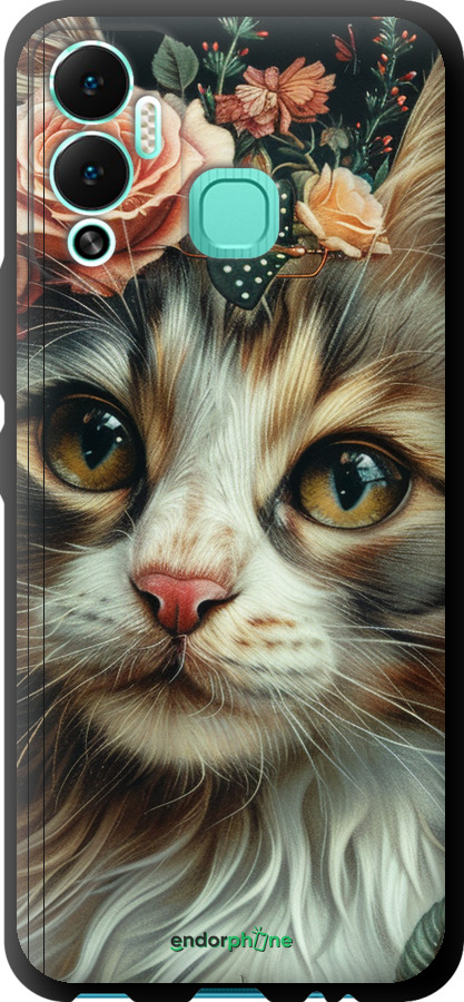 TPU чехол Cats and flowers для Infinix Hot 12 Play - 6069b-2759 изображение 