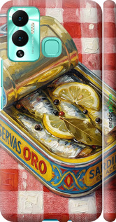 3D пластиковый матовый чехол Vintage Sardine Tin Phone для Infinix Hot 12 Play - 6772m-2759 изображение 