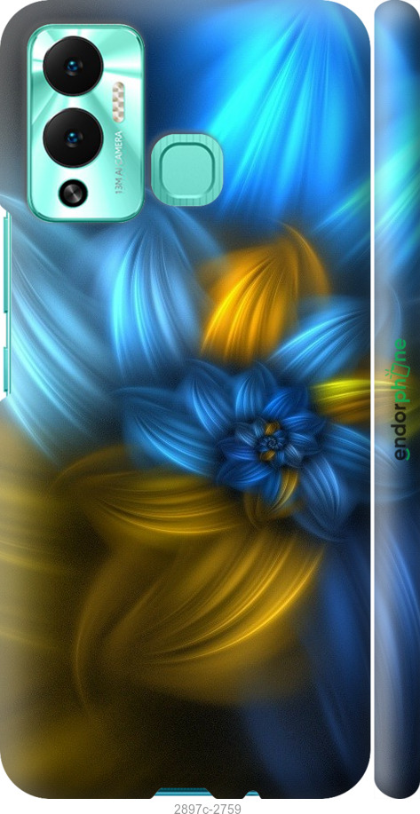

3D пластиковий матовий чохол "Візерунок 46" для Infinix Hot 12 Play, Синій