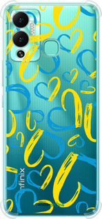 Силикон с усиленными углами чехол Сердца UA для Infinix Hot 12 Play - 5292sp-2759 изображение 