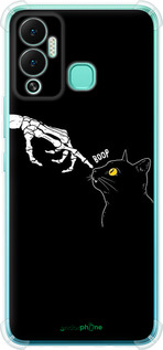 Силіконовий протиударний с посиленими кутами чехол Кішка для Infinix Hot 12 Play - 6505sp-2759 изображение 