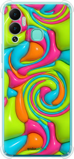 Силикон с усиленными углами чехол Y2K Jelly Dream для Infinix Hot 12 Play - 6780sp-2759 изображение 