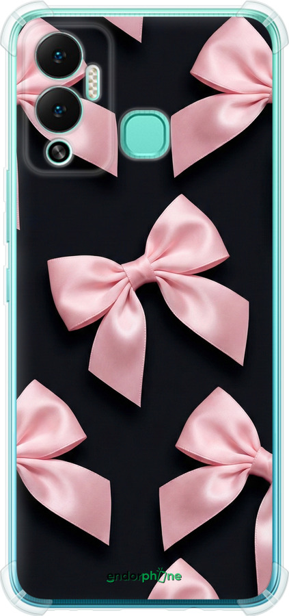 Силіконовий протиударний с посиленими кутами чехол Coquette Ribbons Dark Coquette для Infinix Hot 12 Play - 6767sp-2759 изображение 