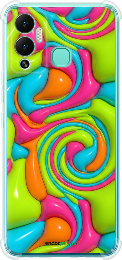 Силикон с усиленными углами чехол Y2K Jelly Dream для Infinix Hot 12 Play - 6780sp-2759 изображение 