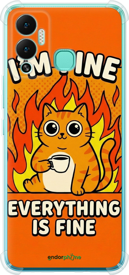 Силіконовий протиударний с посиленими кутами чехол Funny Cat для Infinix Hot 12 Play - 6786sp-2759 изображение 