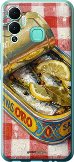 Силиконовый чехол Vintage Sardine Tin Phone для Infinix Hot 12 Play - 6772u-2759 изображение 