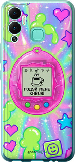 Силіконовий чехол Y2K Aesthetic Retro Pet: Годуй мене кавою для Infinix Hot 12 Play - 6784u-2759 изображение 