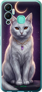 Силиконовый чехол Mystic White Cat Gothic Dark Purple Gold для Infinix Hot 12 Play - 6805u-2759 изображение 