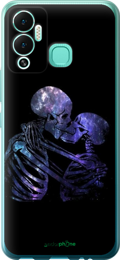 Силіконовий чехол Із зображенням скелета для Infinix Hot 12 Play - 6537u-2759 изображение 