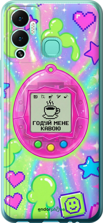 Силіконовий чехол Y2K Aesthetic Retro Pet: Годуй мене кавою для Infinix Hot 12 Play - 6784u-2759 изображение 