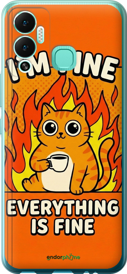 Силиконовый чехол Funny Cat для Infinix Hot 12 Play - 6786u-2759 изображение 