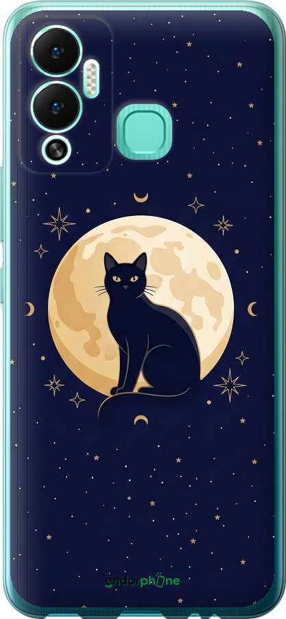 Силиконовый чехол Cute Cat Celestial/Witchy для Infinix Hot 12 Play - 6787u-2759 изображение 