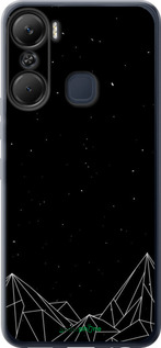 Силиконовый чехол Черно белые абстрактные горы для Infinix Hot 12 Pro - 6437u-2868 изображение 