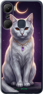 Силиконовый чехол Mystic White Cat Gothic Dark Purple Gold для Infinix Hot 12 Pro - 6805u-2868 изображение 