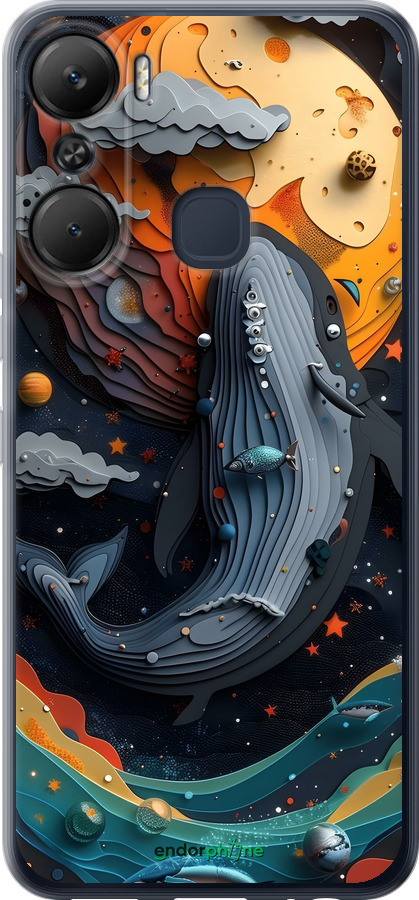Силіконовий чехол Кит у космосі для Infinix Hot 12 Pro - 6328u-2868 изображение 