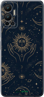 Силіконовий чехол Celestial Harmony: Sun & Moon Gold Mystic Pattern для Infinix Hot 12 - 6778u-2864 изображение 
