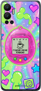 Силіконовий чохол 'Y2K Aesthetic Retro Pet: Годуй мене кавою' для Infinix Hot 12 зображення 3