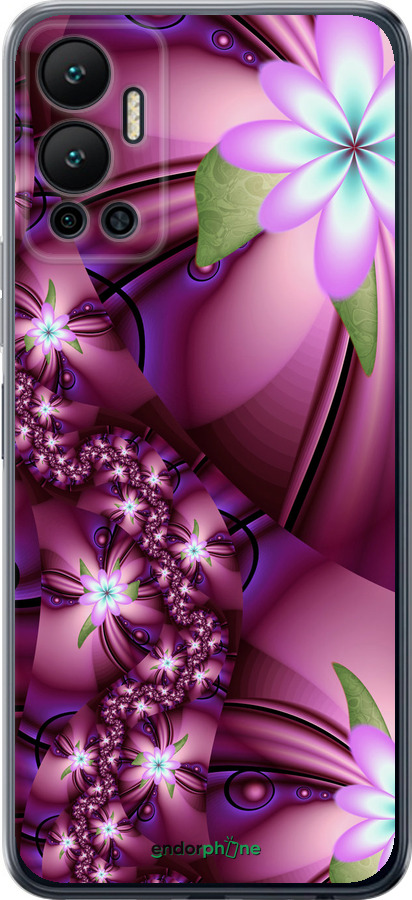 

Силіконовий чохол "Квіткова мозаїка" для Infinix Hot 12, Рожевий