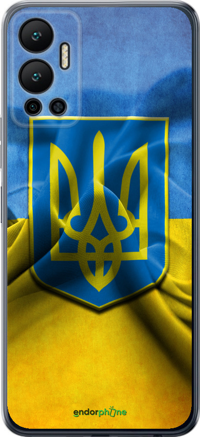 

Силіконовий чохол "Прапор та герб України" для Infinix Hot 12, Блакитний