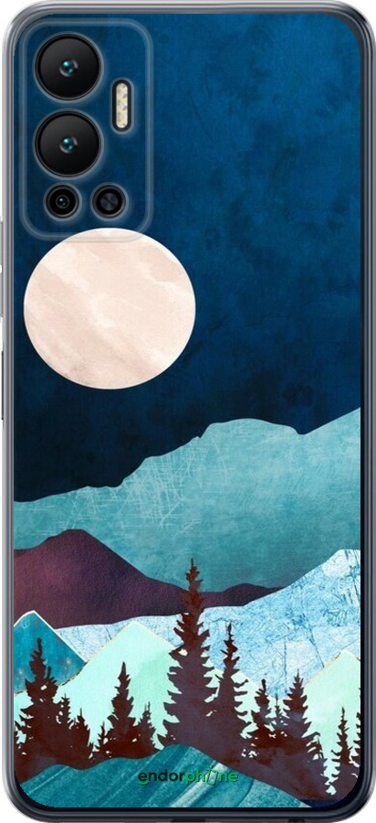 Силиконовый чехол Горная идиллия ночной пейзаж для Infinix Hot 12 - 6488u-2864 изображение 