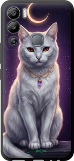 TPU чехол Mystic White Cat Gothic Dark Purple Gold для Infinix Hot 12i - 6805b-2863 изображение 