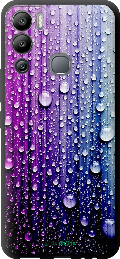 

TPU чорний чохол "Краплини води" для Infinix Hot 12i, Синій