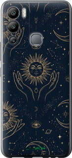 Силіконовий чехол Celestial Harmony: Sun & Moon Gold Mystic Pattern для Infinix Hot 12i - 6778u-2863 изображение 